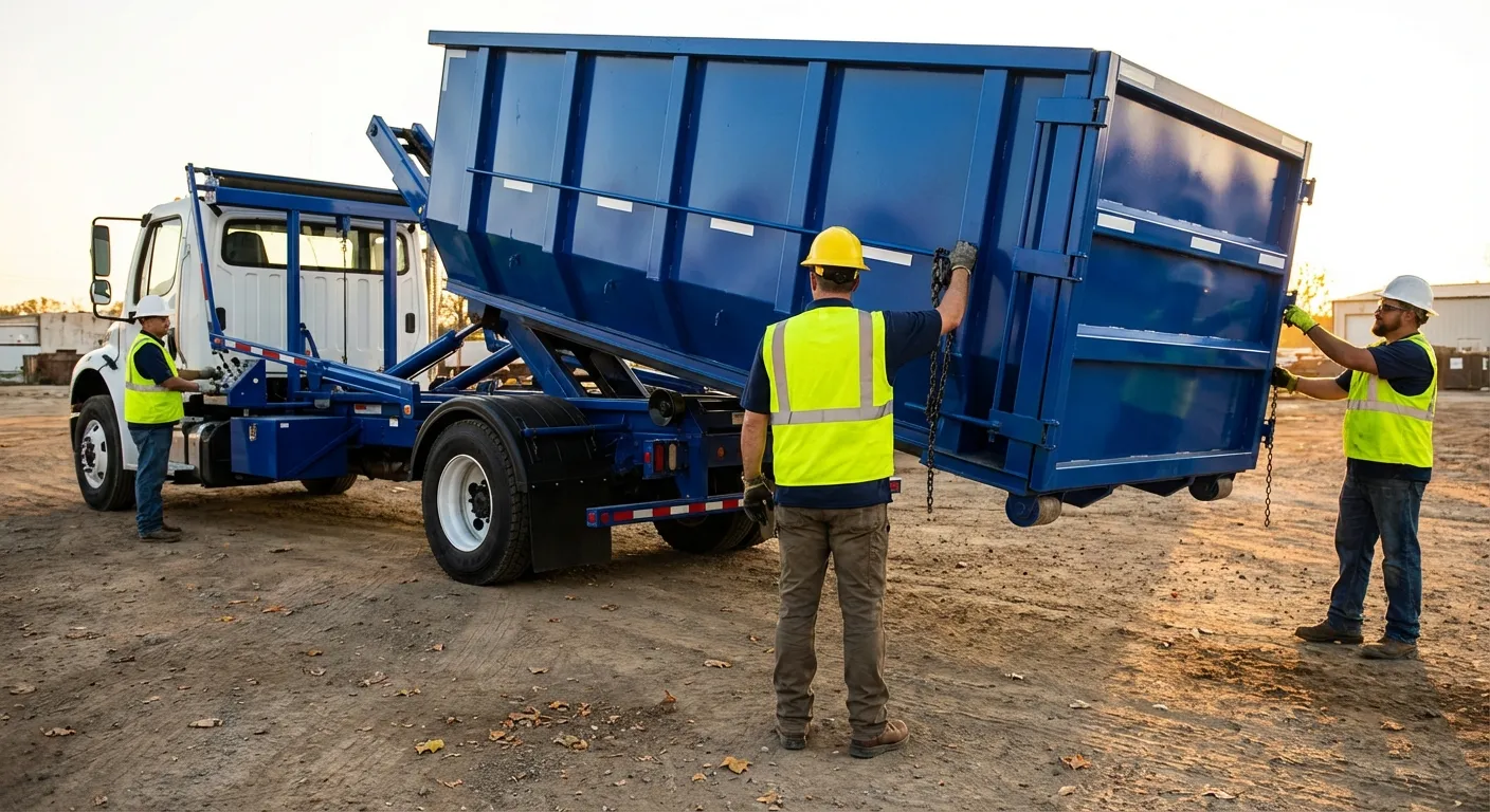 Commercial debris containment dumpster in Union City, CA